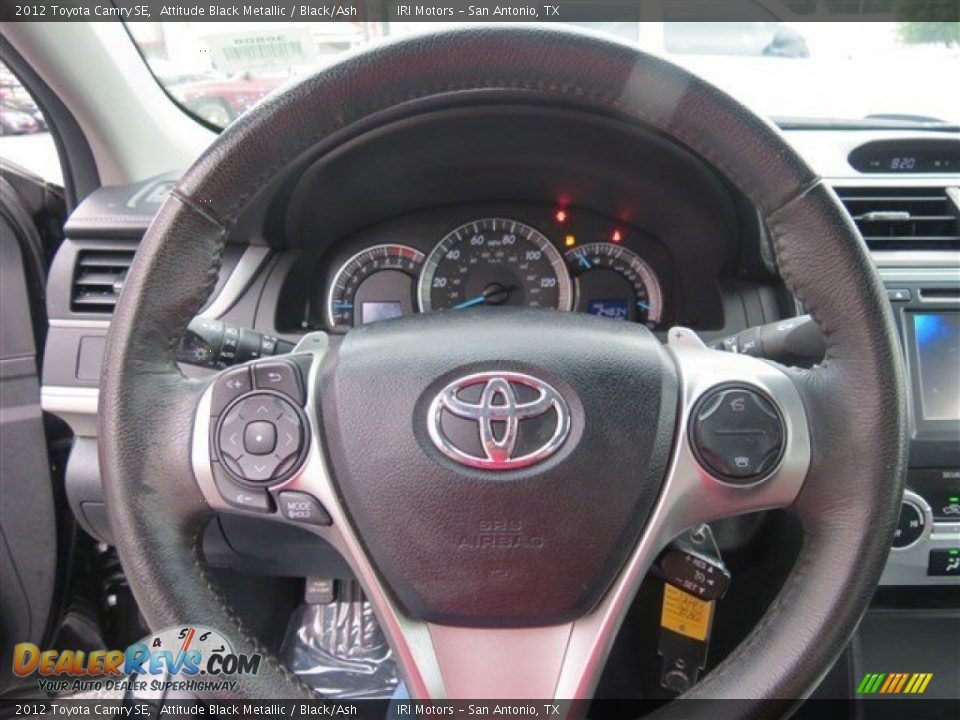 2012 Toyota Camry SE Attitude Black Metallic / Black/Ash Photo #22