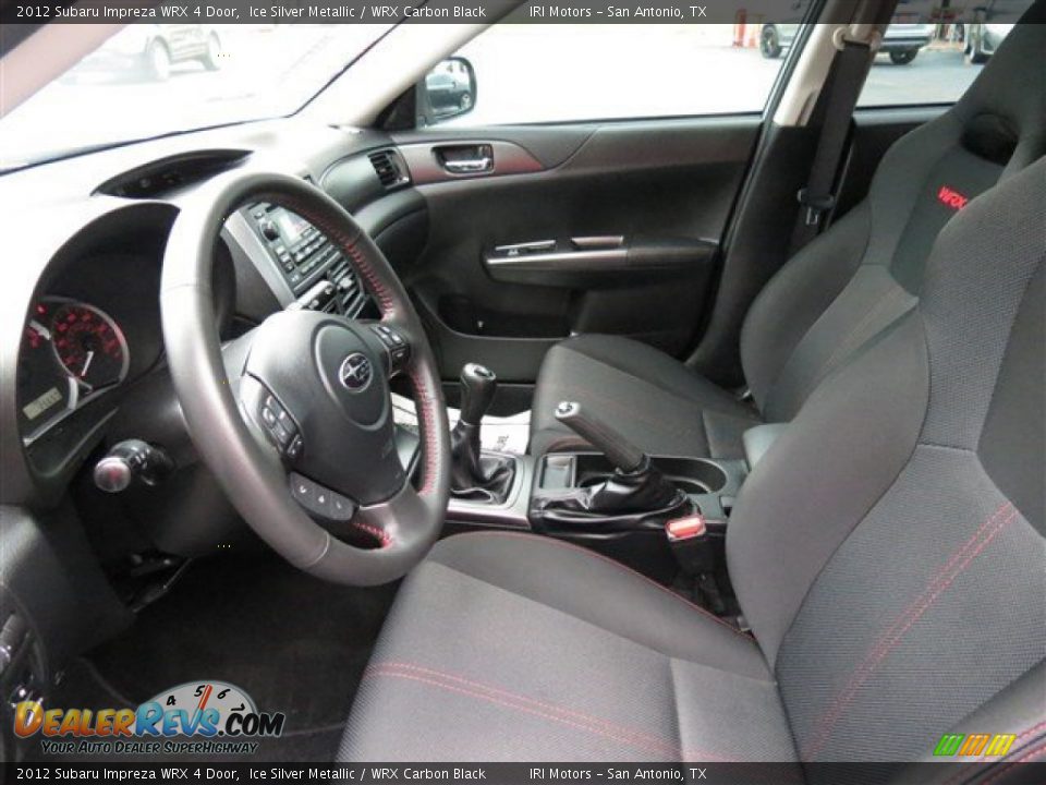 2012 Subaru Impreza WRX 4 Door Ice Silver Metallic / WRX Carbon Black Photo #12