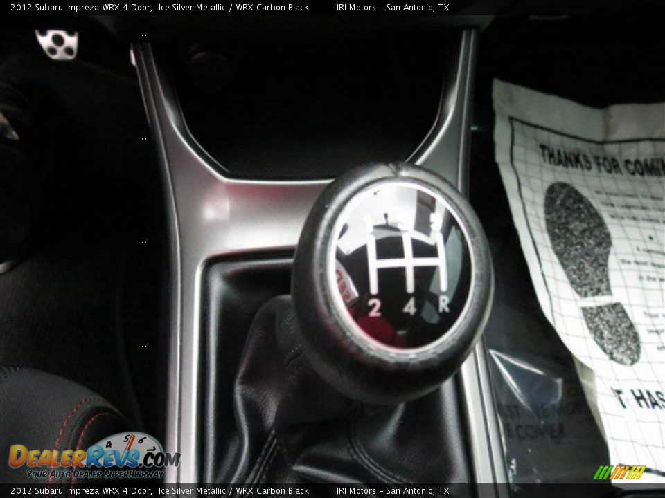 2012 Subaru Impreza WRX 4 Door Ice Silver Metallic / WRX Carbon Black Photo #18