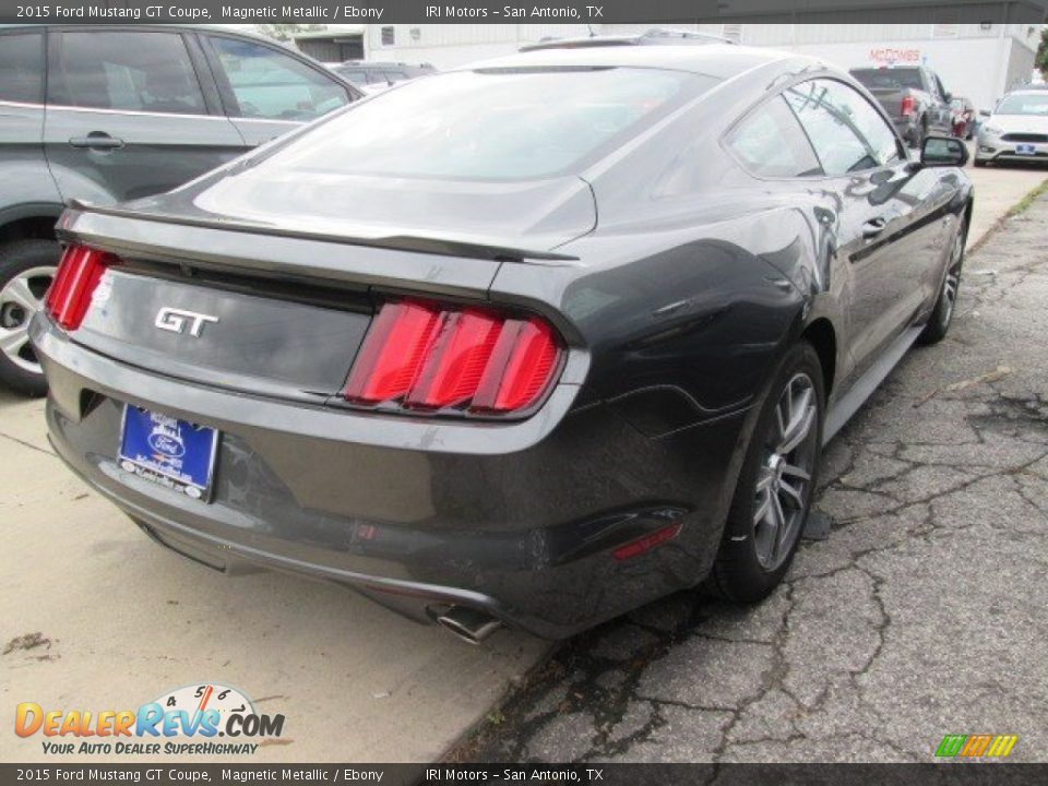 2015 Ford Mustang GT Coupe Magnetic Metallic / Ebony Photo #7