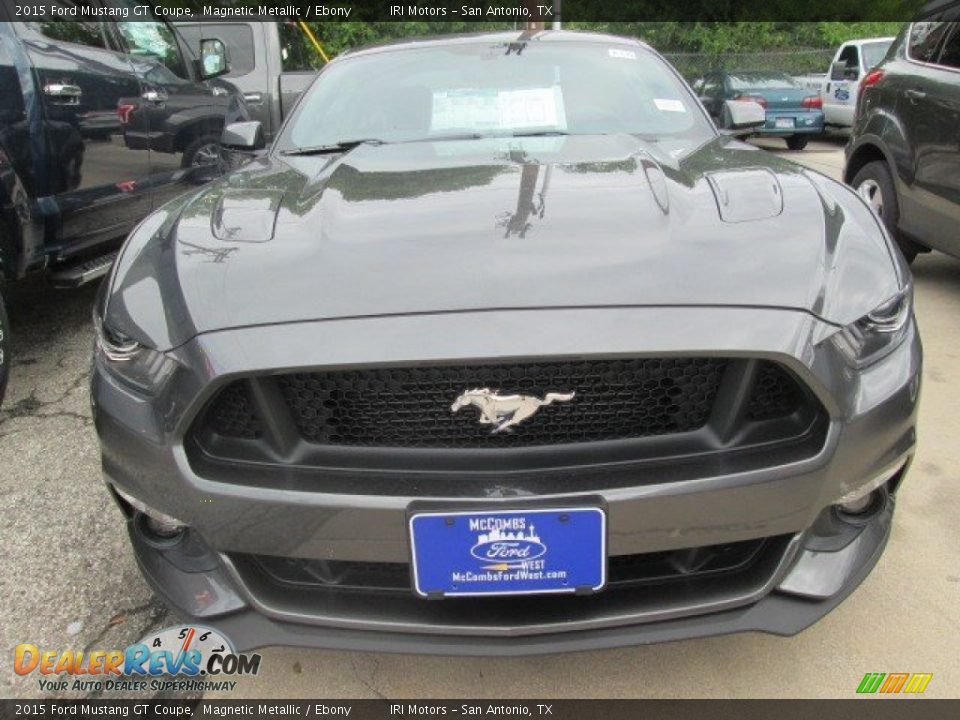 2015 Ford Mustang GT Coupe Magnetic Metallic / Ebony Photo #14