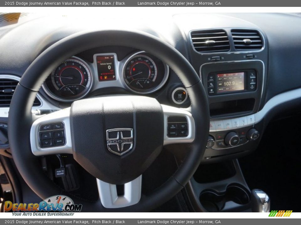 2015 Dodge Journey American Value Package Pitch Black / Black Photo #7