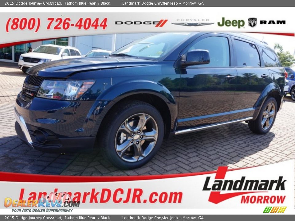 2015 Dodge Journey Crossroad Fathom Blue Pearl / Black Photo #1