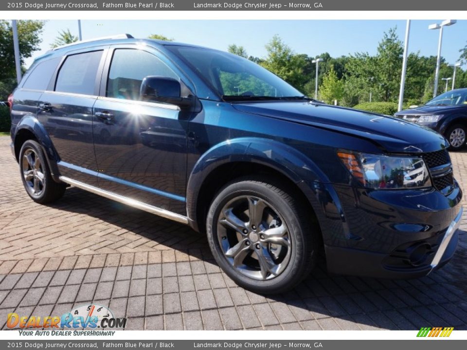 2015 Dodge Journey Crossroad Fathom Blue Pearl / Black Photo #4