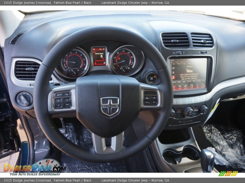 2015 Dodge Journey Crossroad Fathom Blue Pearl / Black Photo #7