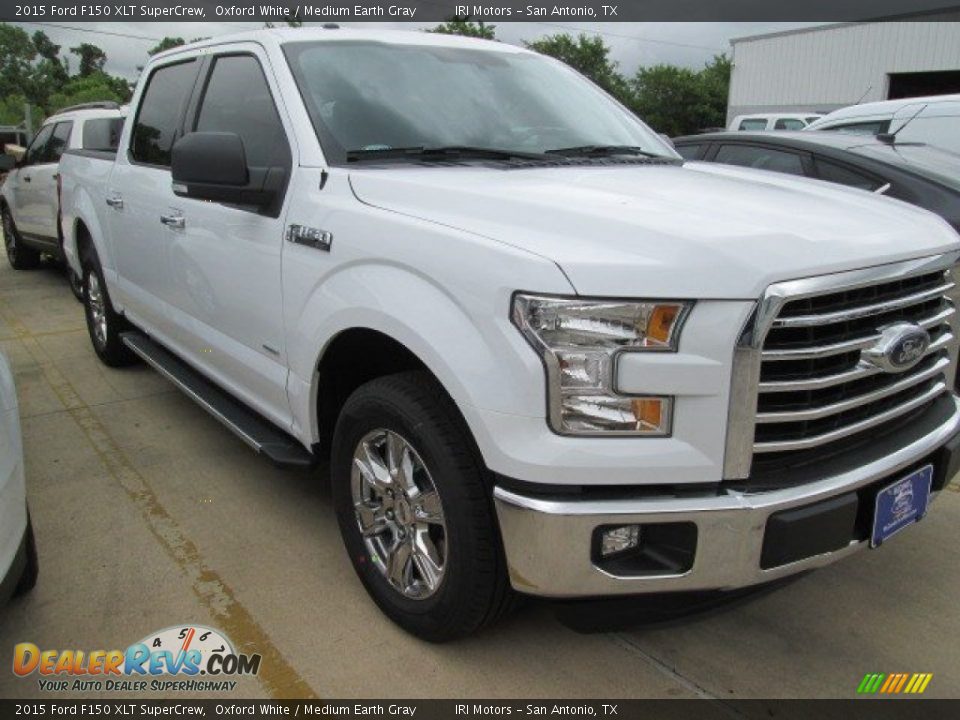 2015 Ford F150 XLT SuperCrew Oxford White / Medium Earth Gray Photo #1