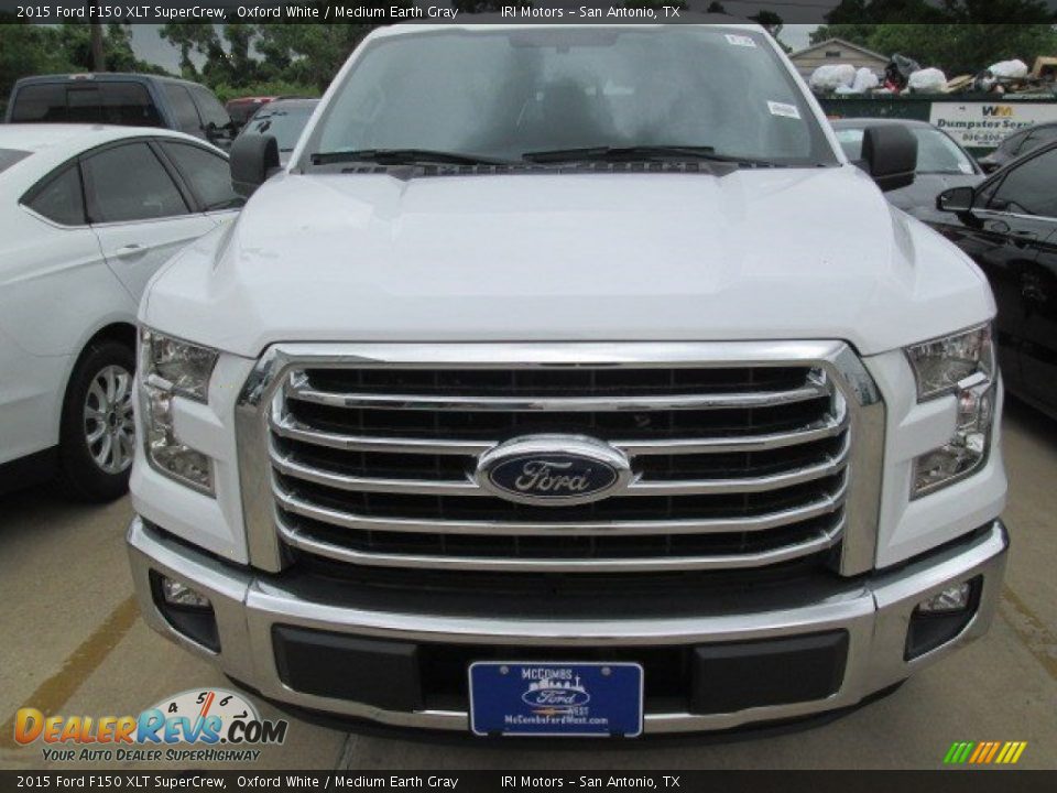 2015 Ford F150 XLT SuperCrew Oxford White / Medium Earth Gray Photo #7