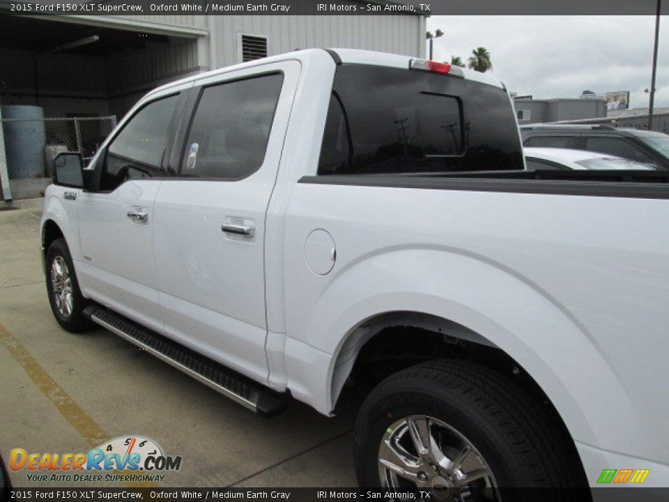 2015 Ford F150 XLT SuperCrew Oxford White / Medium Earth Gray Photo #12