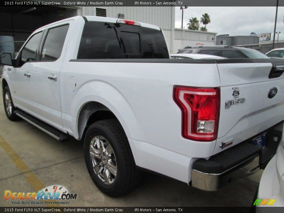 2015 Ford F150 XLT SuperCrew Oxford White / Medium Earth Gray Photo #13