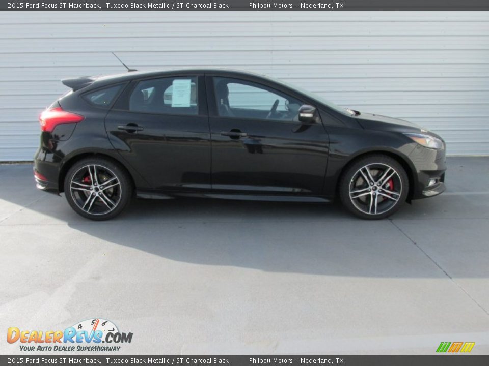 2015 Ford Focus ST Hatchback Tuxedo Black Metallic / ST Charcoal Black Photo #3