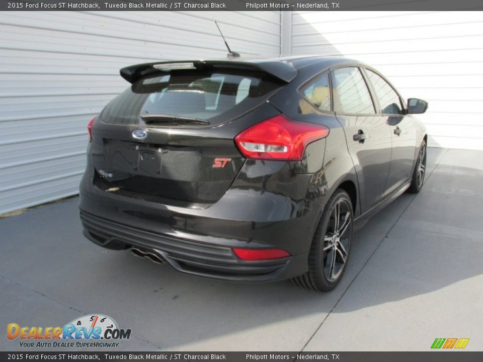 2015 Ford Focus ST Hatchback Tuxedo Black Metallic / ST Charcoal Black Photo #4