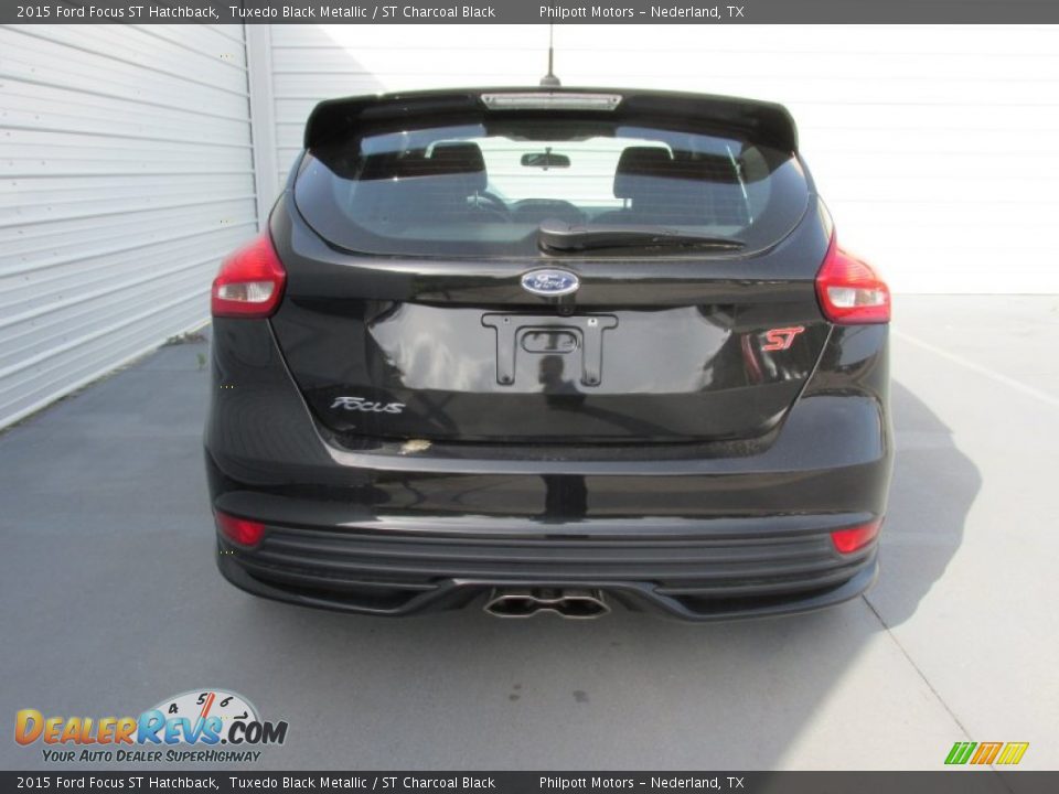 2015 Ford Focus ST Hatchback Tuxedo Black Metallic / ST Charcoal Black Photo #5