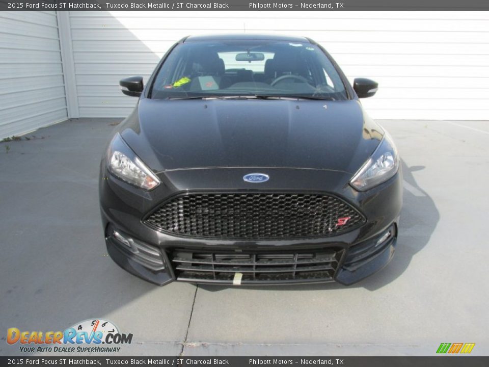 2015 Ford Focus ST Hatchback Tuxedo Black Metallic / ST Charcoal Black Photo #8