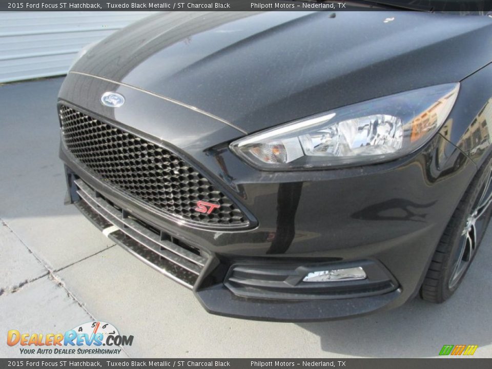2015 Ford Focus ST Hatchback Tuxedo Black Metallic / ST Charcoal Black Photo #10