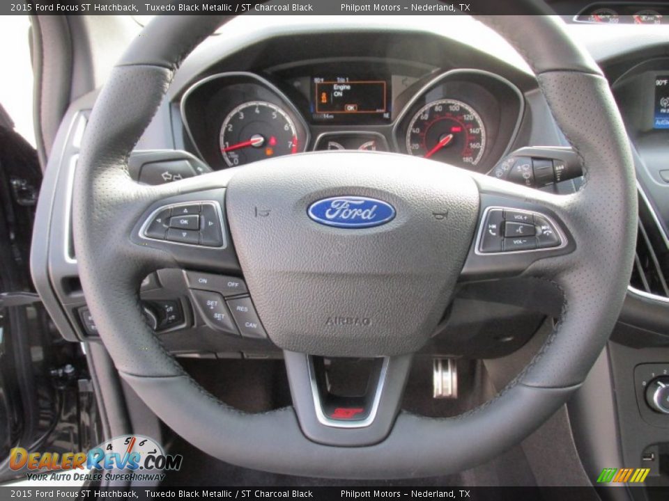 2015 Ford Focus ST Hatchback Tuxedo Black Metallic / ST Charcoal Black Photo #29