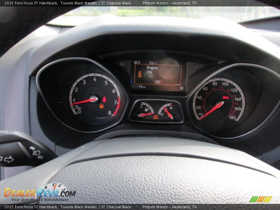 2015 Ford Focus ST Hatchback Tuxedo Black Metallic / ST Charcoal Black Photo #30