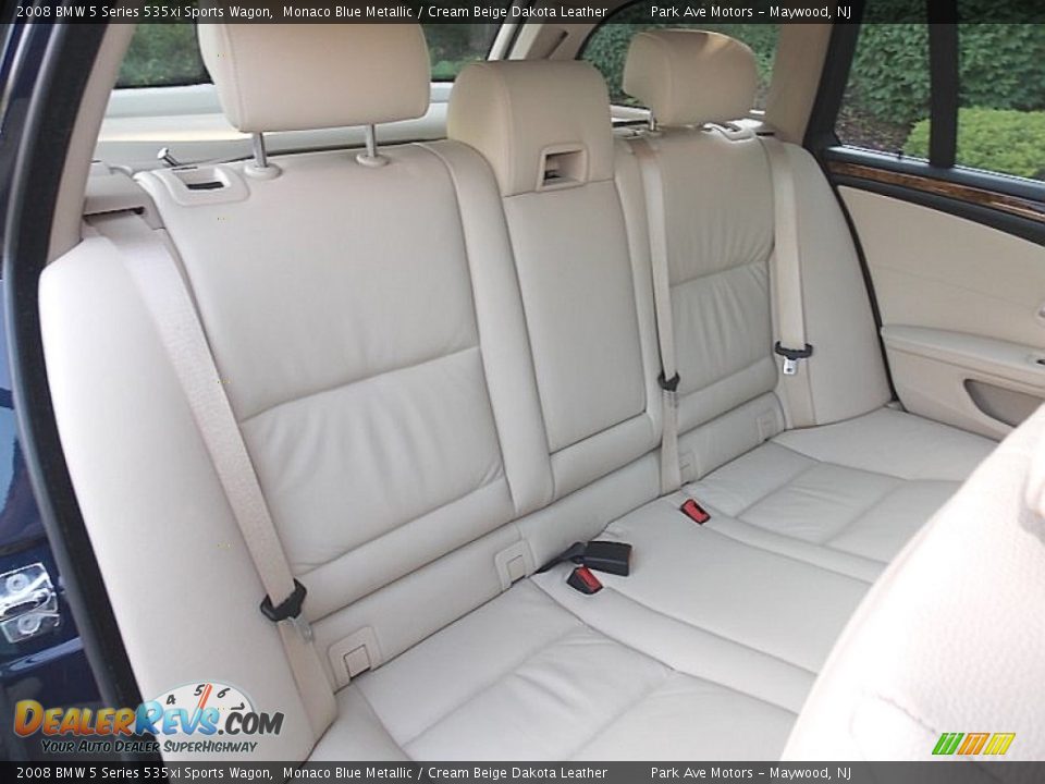 2008 BMW 5 Series 535xi Sports Wagon Monaco Blue Metallic / Cream Beige Dakota Leather Photo #23