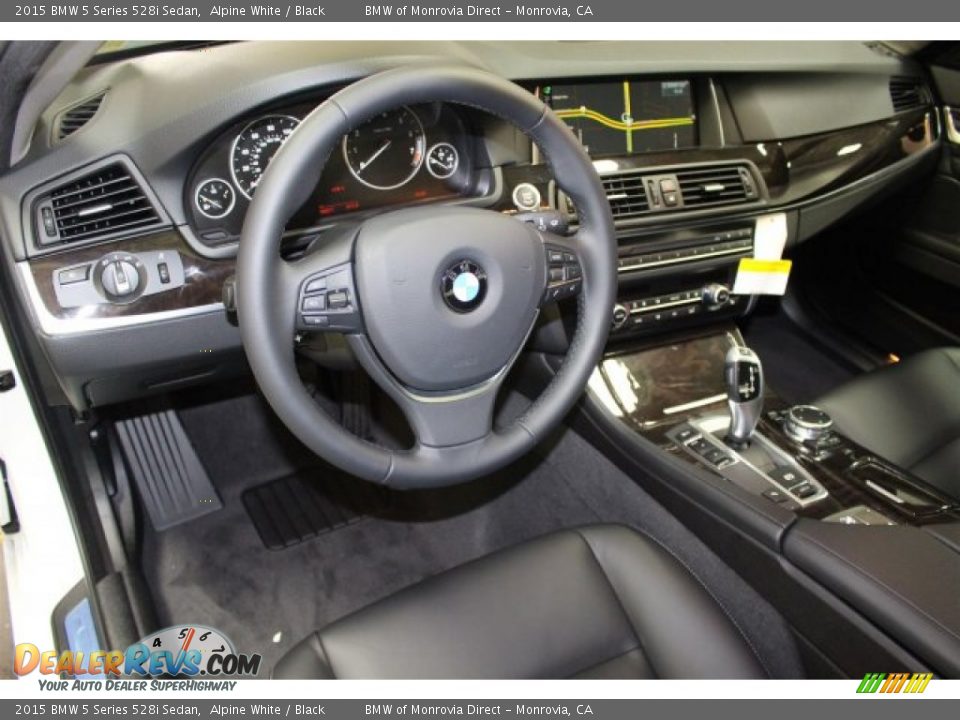 2015 BMW 5 Series 528i Sedan Alpine White / Black Photo #7