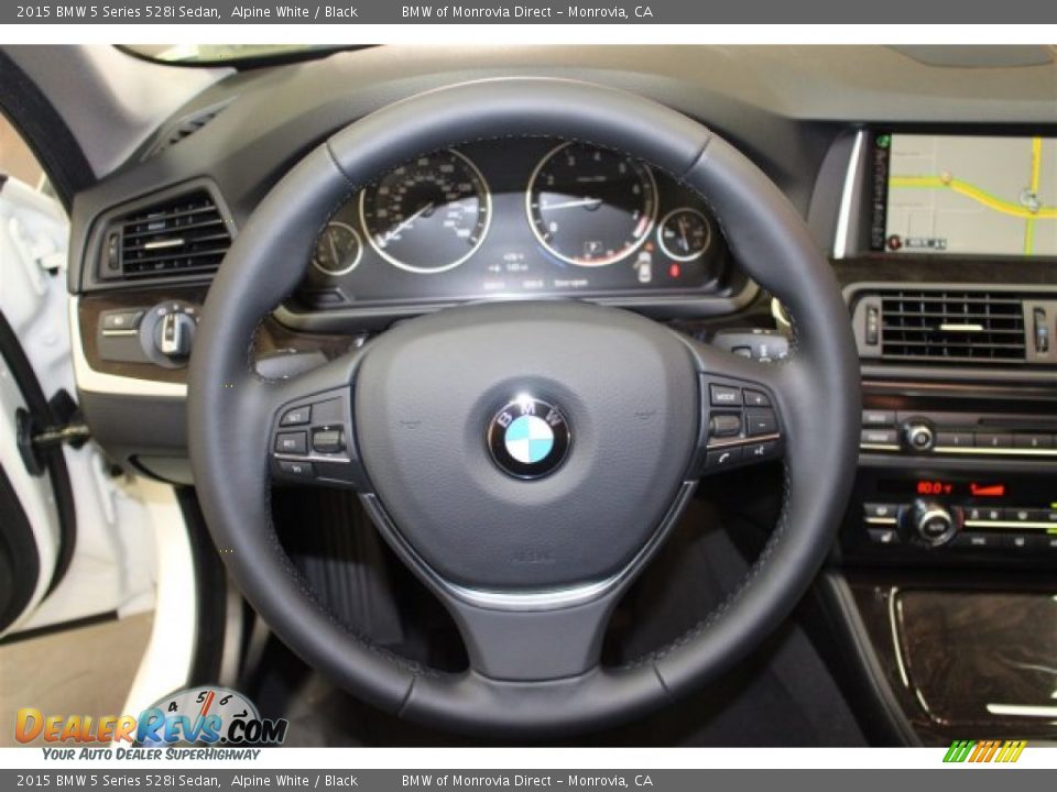 2015 BMW 5 Series 528i Sedan Alpine White / Black Photo #9