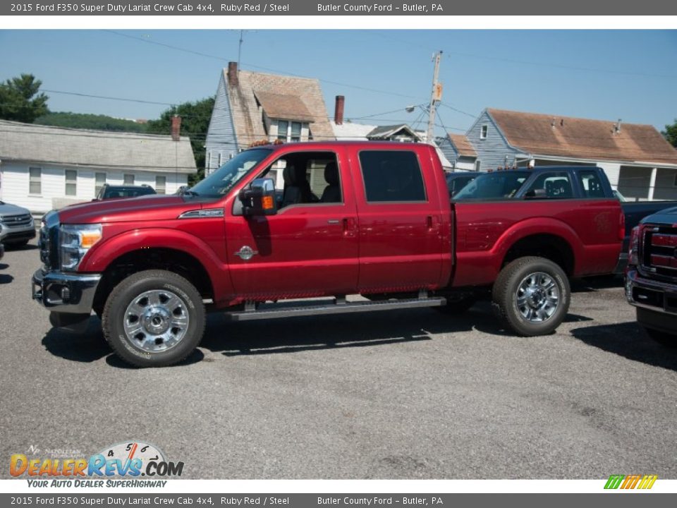 2015 Ford F350 Super Duty Lariat Crew Cab 4x4 Ruby Red / Steel Photo #1