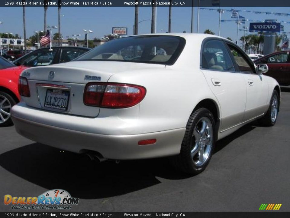 1999 Mazda Millenia S Sedan Snow White Pearl Mica / Beige Photo #4