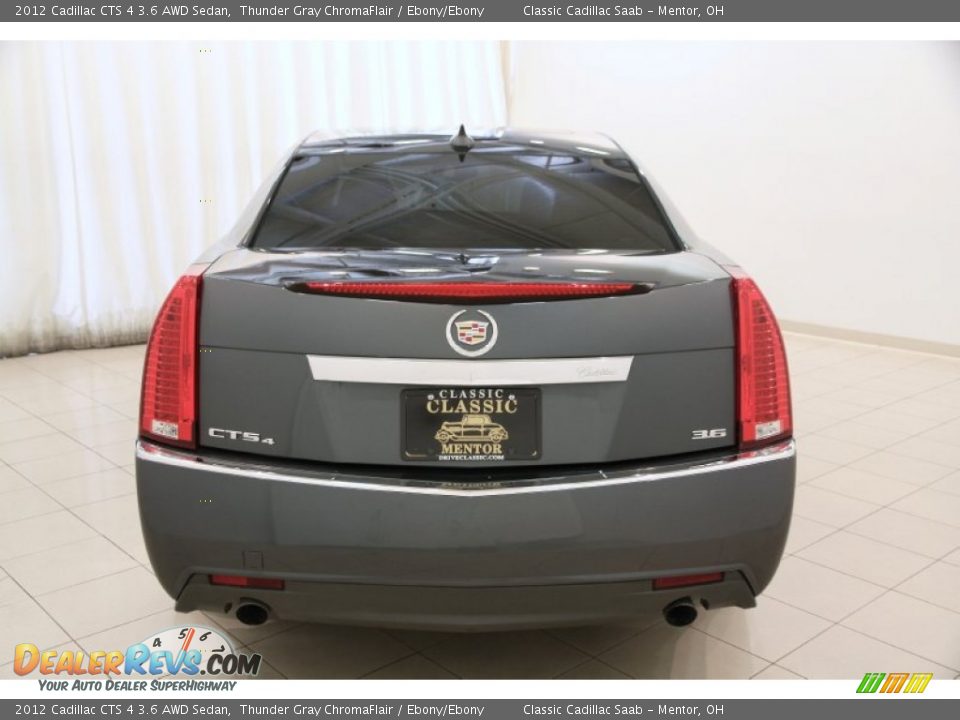 2012 Cadillac CTS 4 3.6 AWD Sedan Thunder Gray ChromaFlair / Ebony/Ebony Photo #12