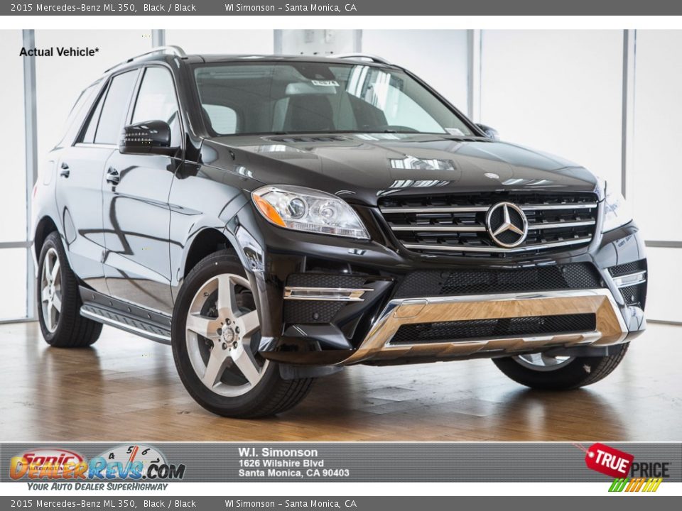 2015 Mercedes-Benz ML 350 Black / Black Photo #1