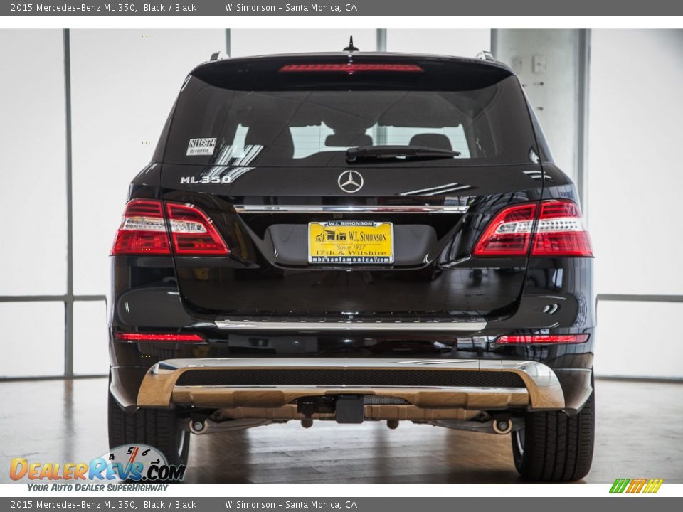 2015 Mercedes-Benz ML 350 Black / Black Photo #4