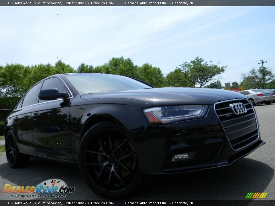 2013 Audi A4 2.0T quattro Sedan Brilliant Black / Titanium Gray Photo #2