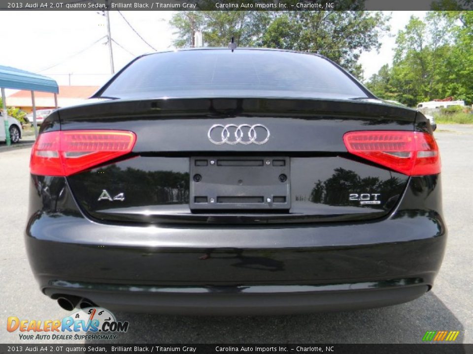 2013 Audi A4 2.0T quattro Sedan Brilliant Black / Titanium Gray Photo #9