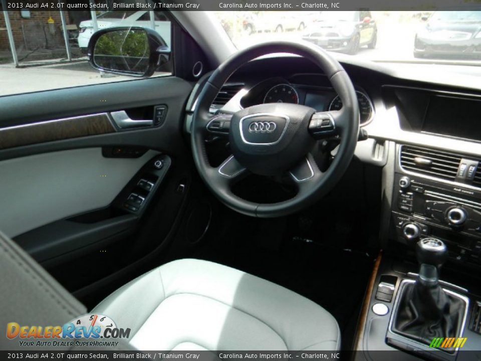 2013 Audi A4 2.0T quattro Sedan Brilliant Black / Titanium Gray Photo #12