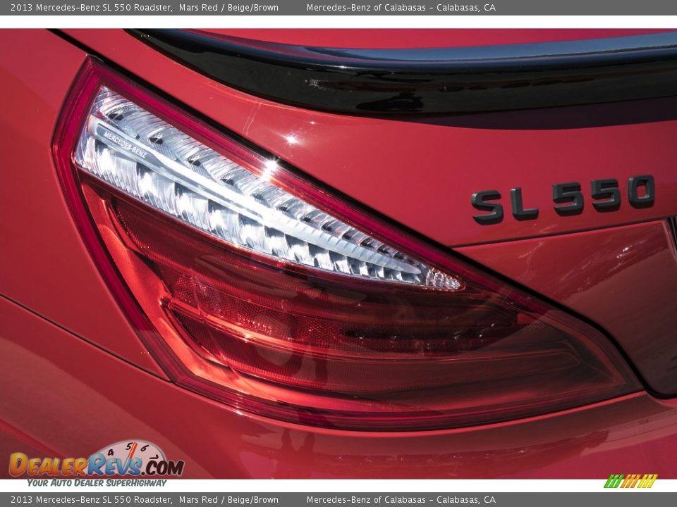2013 Mercedes-Benz SL 550 Roadster Mars Red / Beige/Brown Photo #14