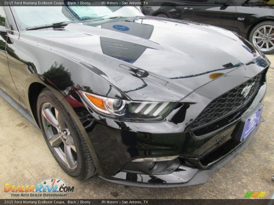 2015 Ford Mustang EcoBoost Coupe Black / Ebony Photo #2