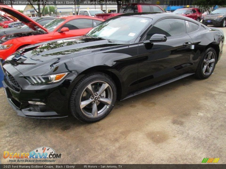 2015 Ford Mustang EcoBoost Coupe Black / Ebony Photo #3
