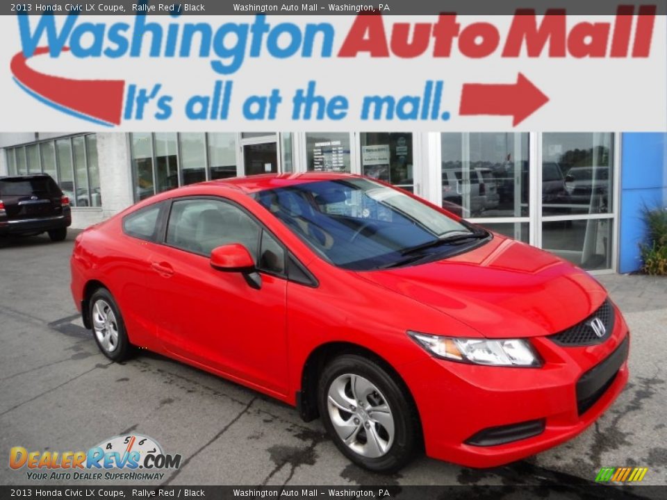 2013 Honda Civic LX Coupe Rallye Red / Black Photo #1