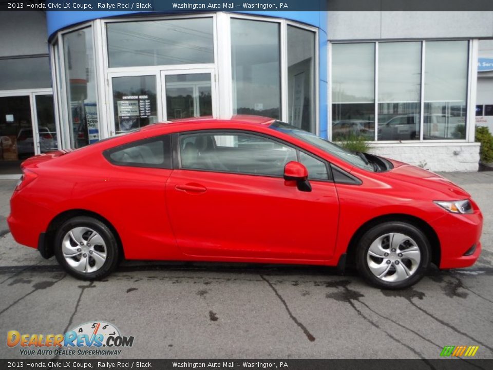 2013 Honda Civic LX Coupe Rallye Red / Black Photo #2