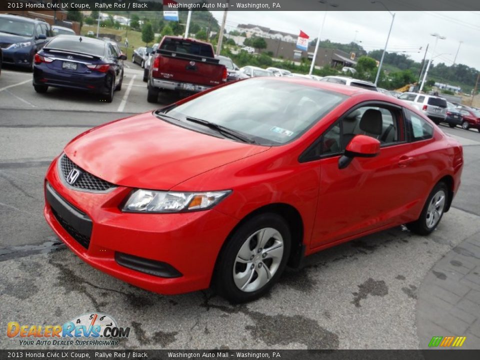 2013 Honda Civic LX Coupe Rallye Red / Black Photo #5