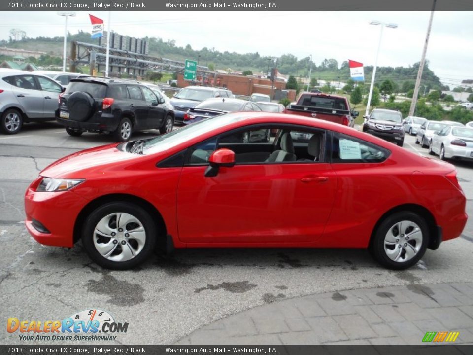 2013 Honda Civic LX Coupe Rallye Red / Black Photo #6