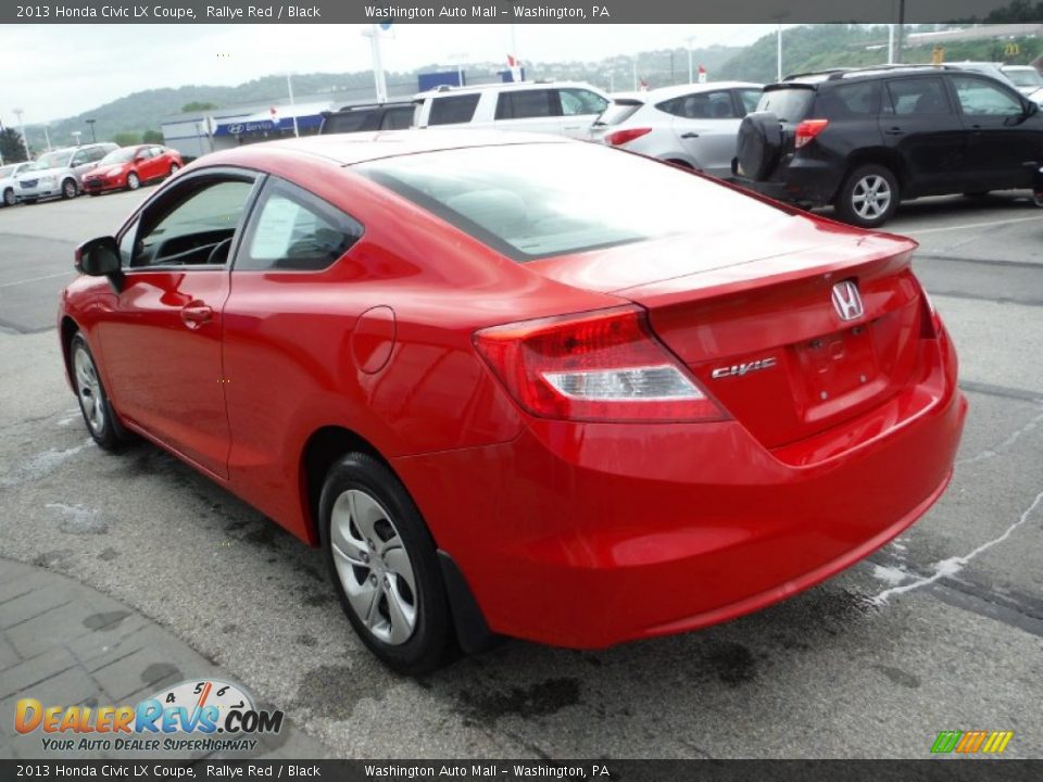 2013 Honda Civic LX Coupe Rallye Red / Black Photo #7
