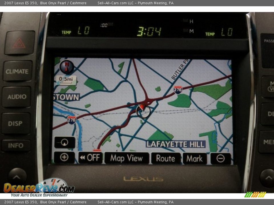 2007 Lexus ES 350 Blue Onyx Pearl / Cashmere Photo #34