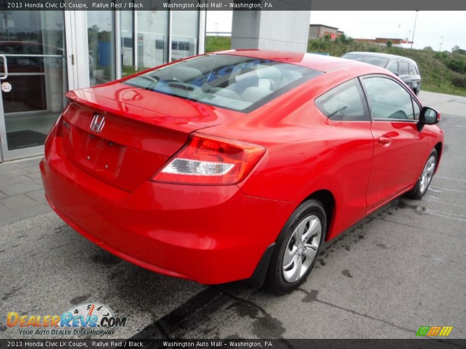 2013 Honda Civic LX Coupe Rallye Red / Black Photo #9