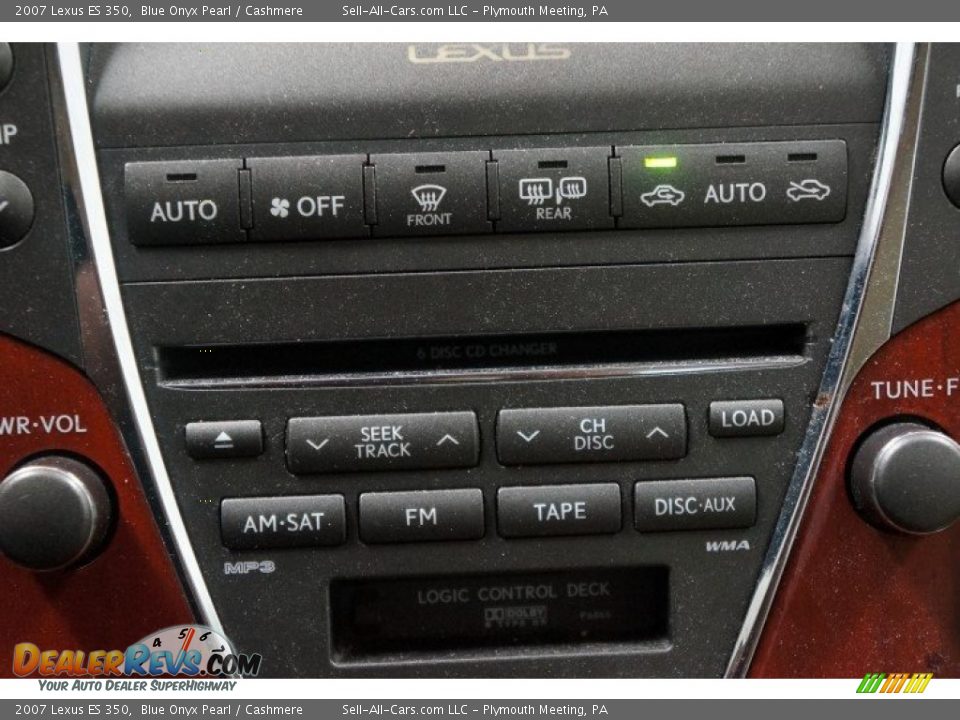 2007 Lexus ES 350 Blue Onyx Pearl / Cashmere Photo #35