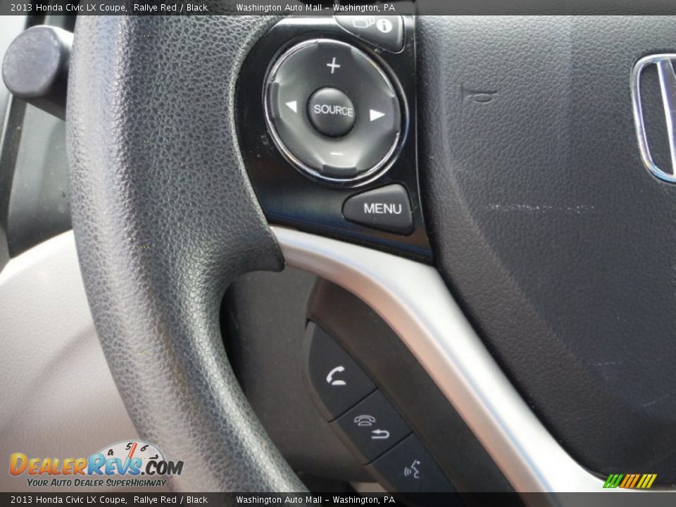 2013 Honda Civic LX Coupe Rallye Red / Black Photo #17