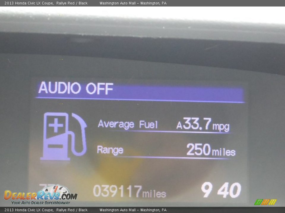 2013 Honda Civic LX Coupe Rallye Red / Black Photo #20