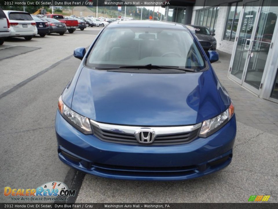 2012 Honda Civic EX Sedan Dyno Blue Pearl / Gray Photo #4