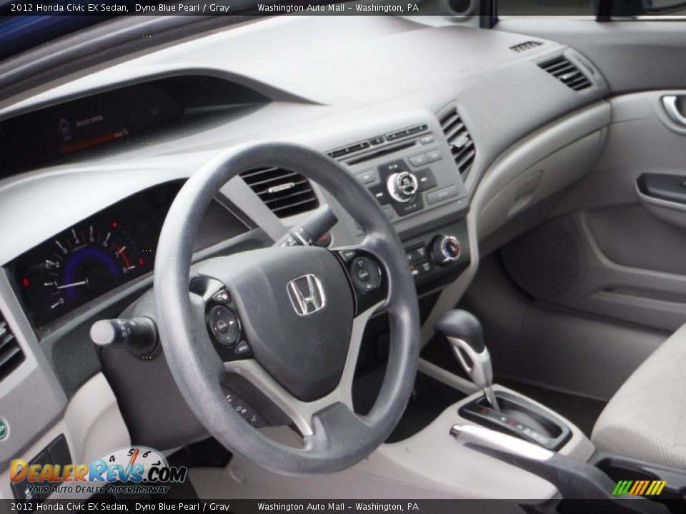 2012 Honda Civic EX Sedan Dyno Blue Pearl / Gray Photo #12