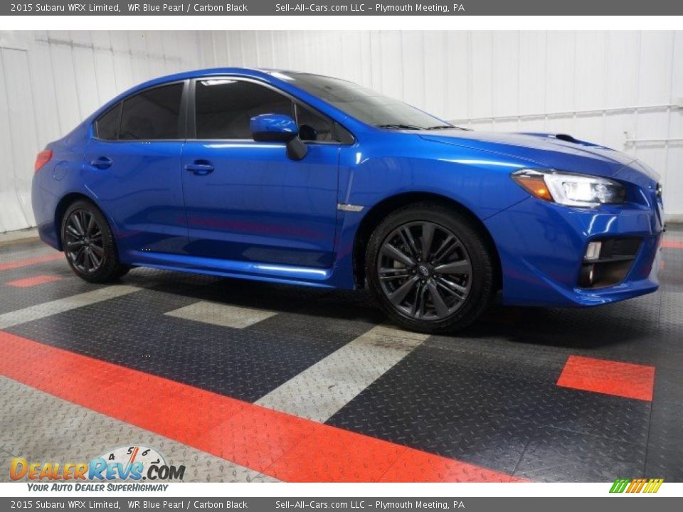 2015 Subaru WRX Limited WR Blue Pearl / Carbon Black Photo #6
