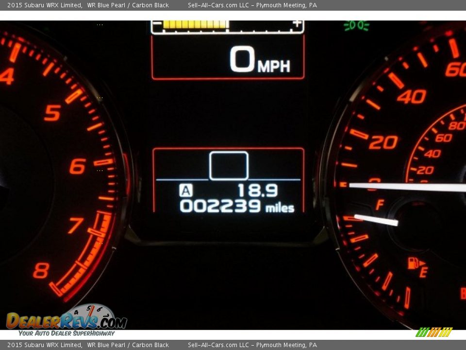 2015 Subaru WRX Limited WR Blue Pearl / Carbon Black Photo #29