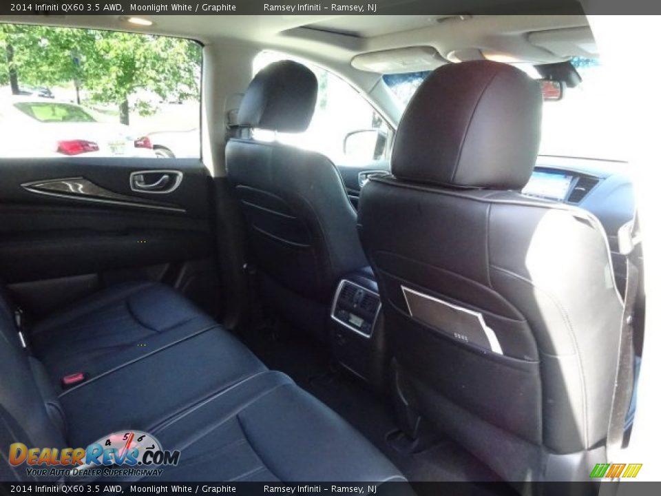 2014 Infiniti QX60 3.5 AWD Moonlight White / Graphite Photo #10