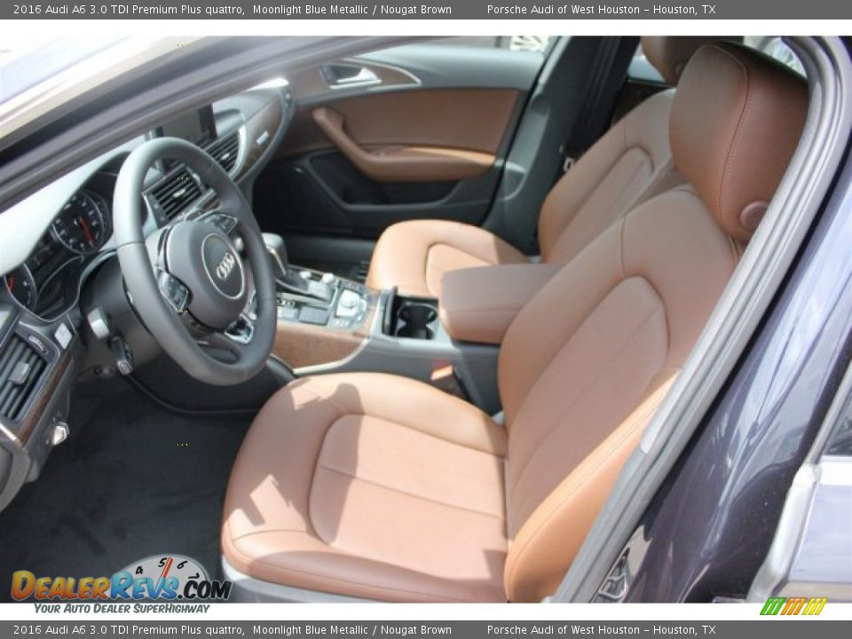 2016 Audi A6 3.0 TDI Premium Plus quattro Moonlight Blue Metallic / Nougat Brown Photo #14